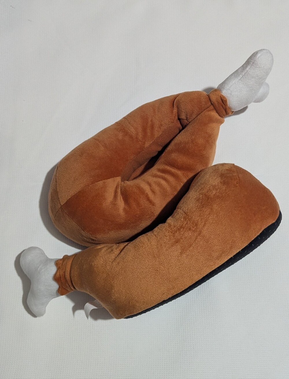 Plush Turkey Leg Novelty Slippers - Brown NWOT